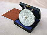 Fowler's Jubilee Magnum Extra Long Scale calculator in presentation case